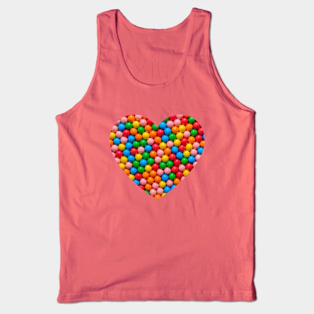 Colorful Gumball Heart Tank Top by love-fi